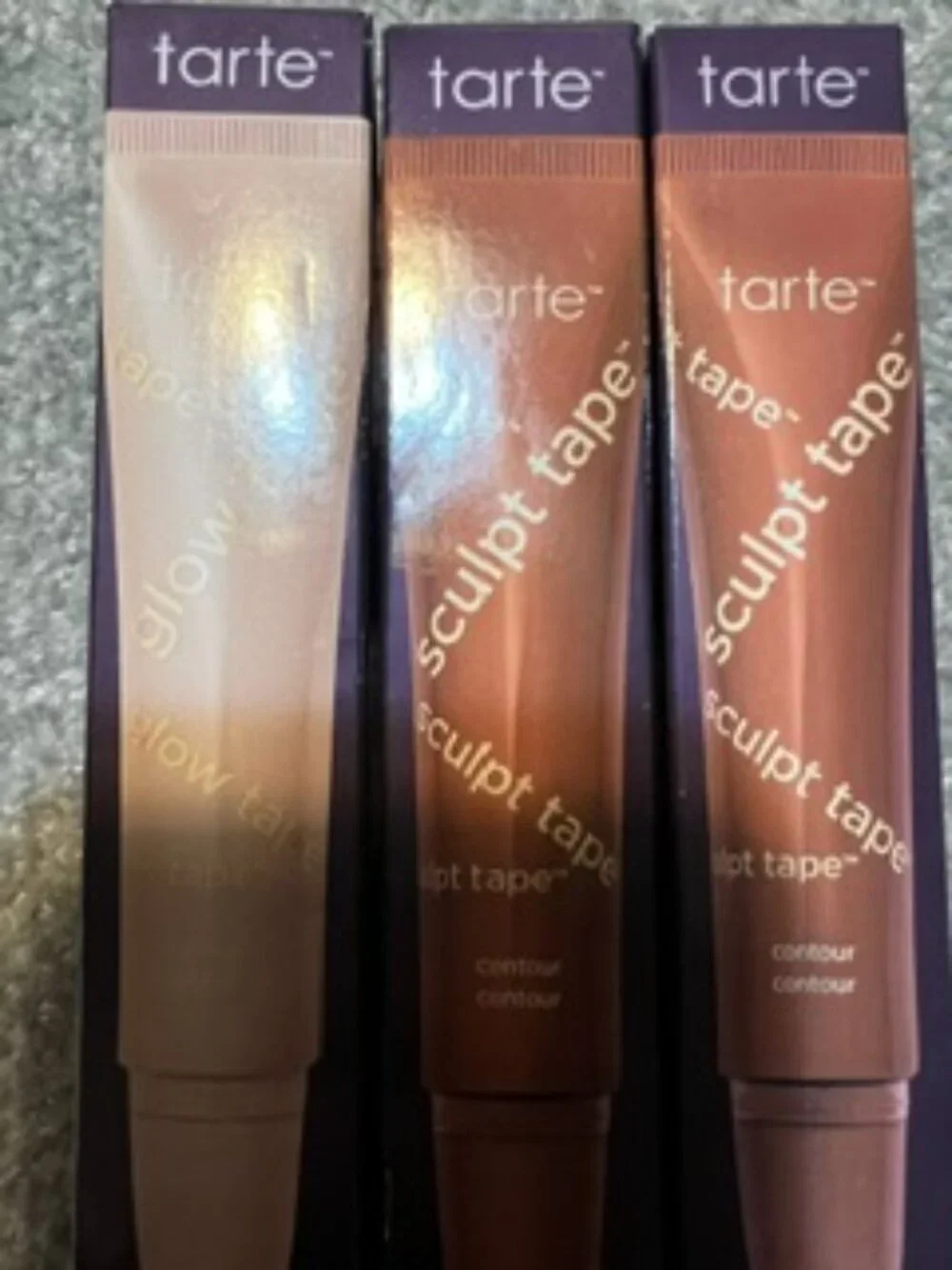 NWT Tarte Sculpt Tape Contour in Soft Bronze & Cool Bronze & Glow Tape Highlight